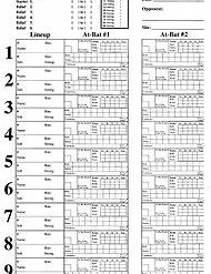 Sports Information Media Accessories Pitching Chart System Refill Pack