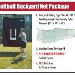 Batting Cages JUGS Softball Backyard Net Package