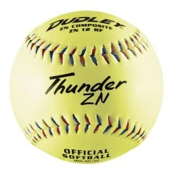 Slowpitch Softballs Dudley .44 COR 525 Comp Non-Stamped Thunder ZN Slowpitch Softball - One Dozen: 43055