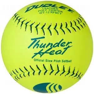 Slowpitch Softballs Dudley WT12 Thunder Heat Leather Classic M USSSA 12 Inch Softball - One Dozen: 4U551Y 3 Slowpitch Softballs Dudley WT12 Thunder Heat Leather Classic M USSSA 12 Inch Softball - One Dozen: 4U551Y