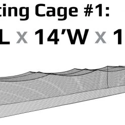 JUGS #1 Cage Twisted Knotted Polyethylene #60 Net 70 X 14 X 12: N1005 Batting Cages