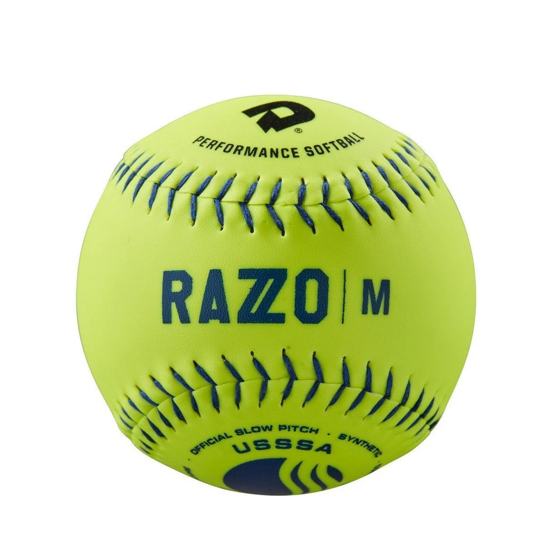 DeMarini Razzo Classic M USSSA Synthetic 40-325 - One Dozen: WTDRZMS12UB Slowpitch Softballs 3 DeMarini Razzo Classic M USSSA Synthetic 40-325 - One Dozen: WTDRZMS12UB Slowpitch Softballs