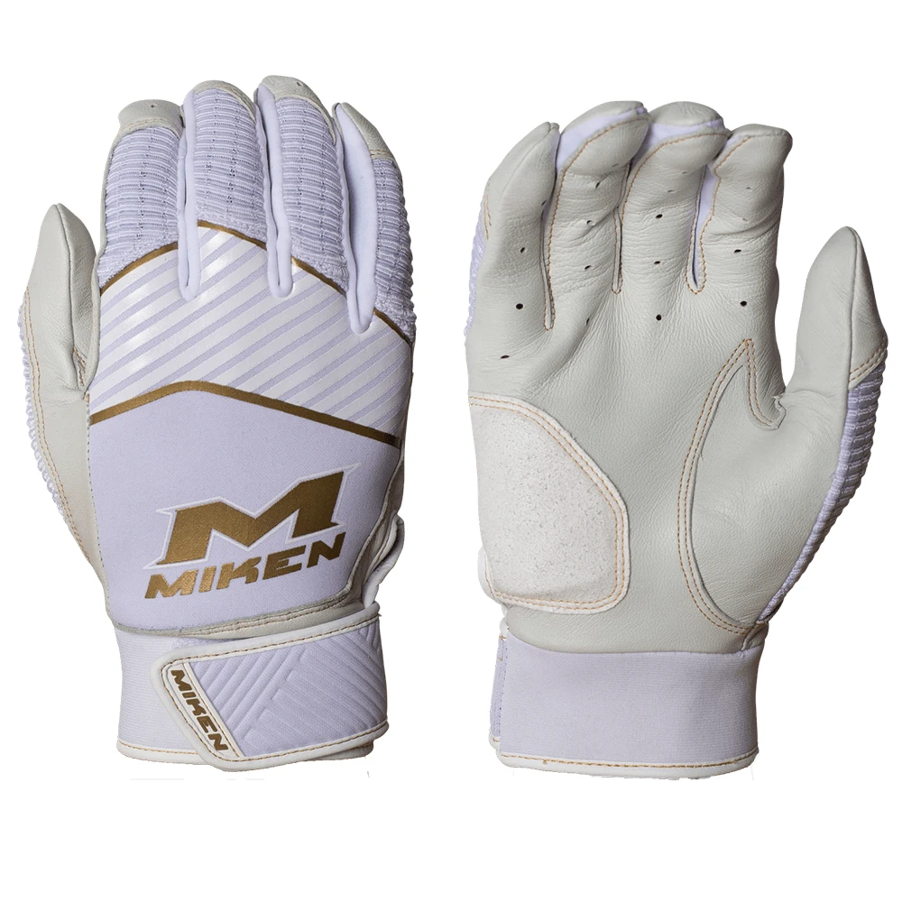Miken Adult Softball Batting Gloves: MBGGLD 4 Miken Adult Softball Batting Gloves: MBGGLD
