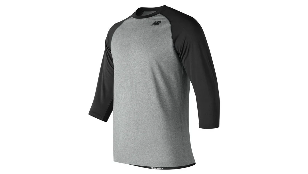 New Balance 3/4 Baseball Raglan Top: TMMT601 Shirts 3 New Balance 3/4 Baseball Raglan Top: TMMT601 Shirts