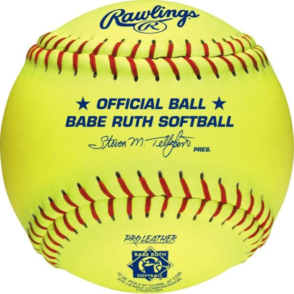 Rawlings Babe Ruth Official 12 Inch Softballs ,Poly-X Core Center - One Dozen: PX2RYLBR 3 Rawlings Babe Ruth Official 12 Inch Softballs ,Poly-X Core Center - One Dozen: PX2RYLBR