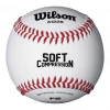 Wilson Sporting Goods Baseballs Wilson A1228 Soft Compression Level 5 Baseball (Dozen): WTA1228B