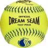 Fastpitch Softballs Rawlings Dream Seam Fastpitch / USSSA / Leather Ball - One Dozen: C12BYLUC 2 Fastpitch Softballs Rawlings Dream Seam Fastpitch / USSSA / Leather Ball - One Dozen: C12BYLUC