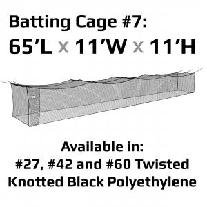 JUGS #7 Cage Twisted Knotted Polyethylene #42 Net 65 X 11 X 11: N7200 4 JUGS #7 Cage Twisted Knotted Polyethylene #42 Net 65 X 11 X 11: N7200