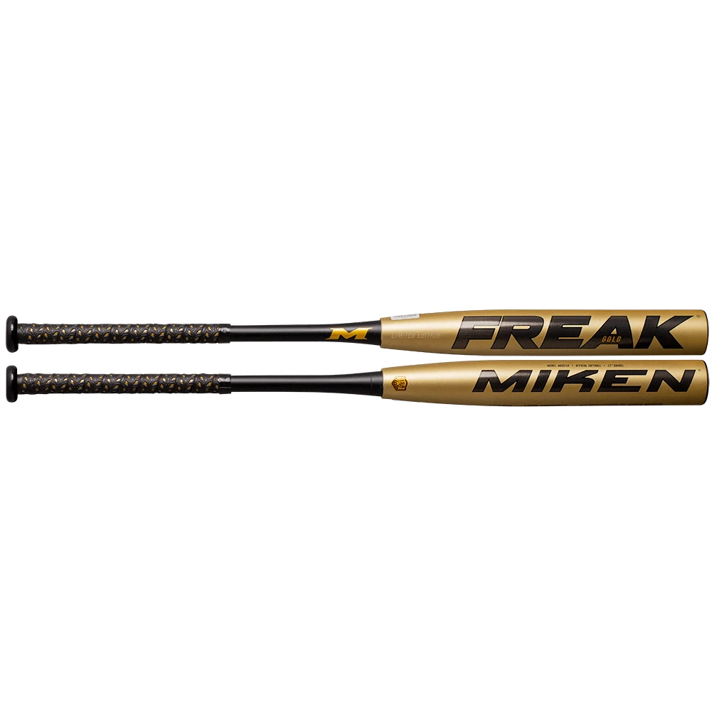 Slowpitch Softball Bats 2022 Miken Freak Gold 12” Maxload USA (ASA) Slowpitch Softball Bat: MGD21A 3 Slowpitch Softball Bats 2022 Miken Freak Gold 12” Maxload USA (ASA) Slowpitch Softball Bat: MGD21A