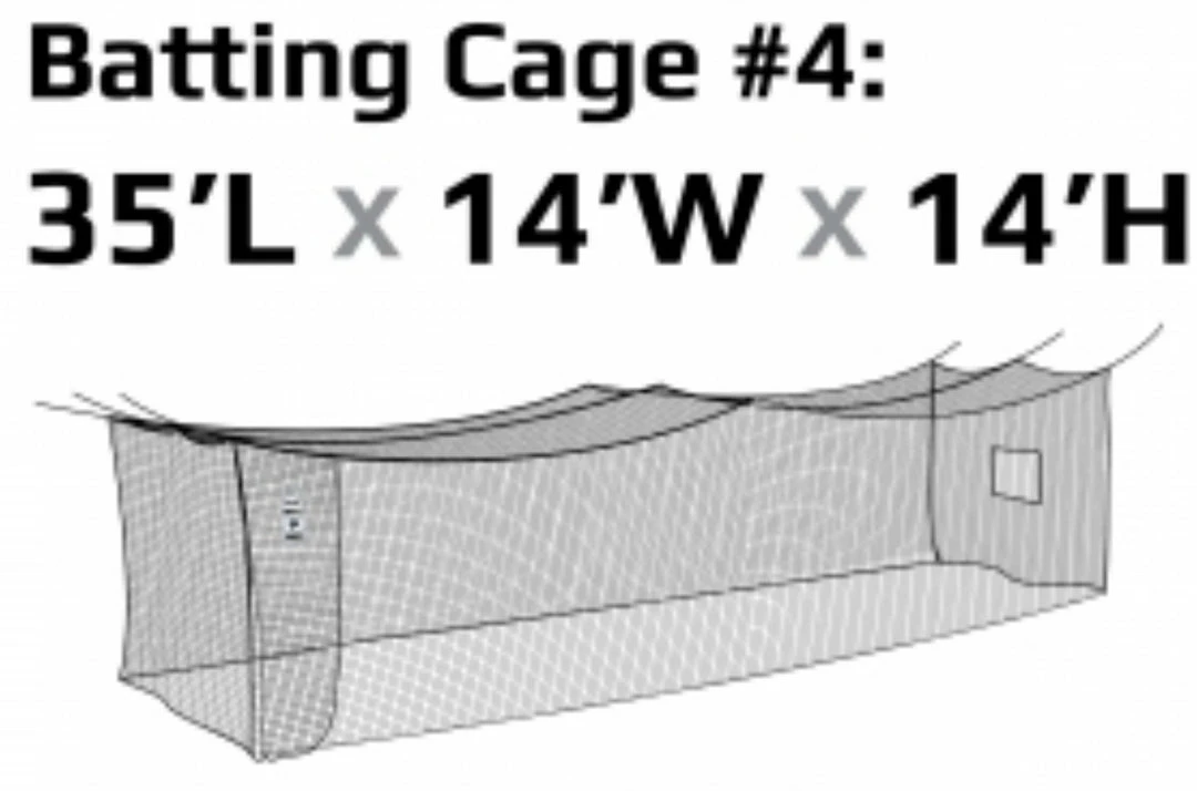 Batting Cages JUGS #4 Cage Twisted Knotted Polyethylene #60 Net 35 X 14 X 14: N4005 4 Batting Cages JUGS #4 Cage Twisted Knotted Polyethylene #60 Net 35 X 14 X 14: N4005