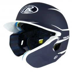 Rawlings Mach Adjust Senior Two-Tone Matte Baseball Batting Helmet With Adjustable Face Guard: MA14S Batting Helmets