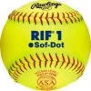 Rawlings R.I.F. ASA 11" Fastpitch Softballs Level 1 - One Dozen: SR11RYSA 2 Rawlings R.I.F. ASA 11" Fastpitch Softballs Level 1 - One Dozen: SR11RYSA