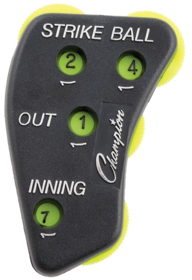 Umpire Gear Champion Plastic 4 Wheel Standard Optic Yellow Umpire Indicator 3 Umpire Gear Champion Plastic 4 Wheel Standard Optic Yellow Umpire Indicator